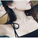 Fringed Earrings without Piercings Long Earrings