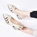 Women Flats Hollow Out Slip On Shallow Ladies Shoes Pointed Toe Casual Shoe Summer Fashion Low Heels Plus Size