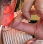 Cute Colorful Resin Bear Ear Stud Ear Piercing Needle