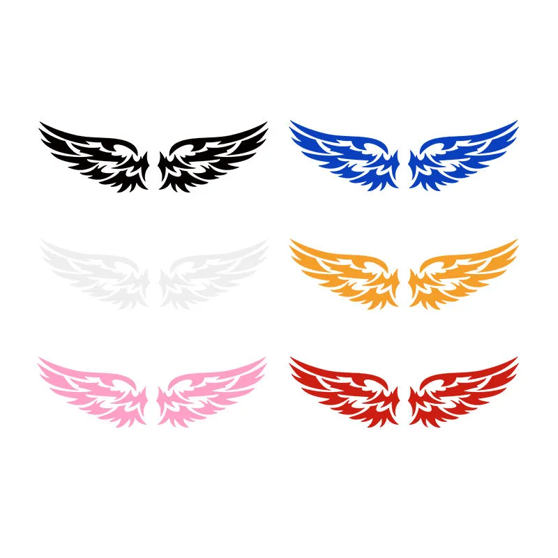 Car Stickers Angel Wings Pattern Outdoor Reflective Car Motorcycle Body Decals Window Scratch Stickers