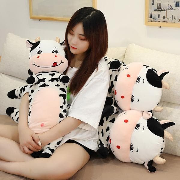 li Cute Cow Plush Stuffed Dolls Lovely Cartoons Milk Cattle Plush Toys Soft Pillow Cushion Cartoon Kid Baby Birthday Gift