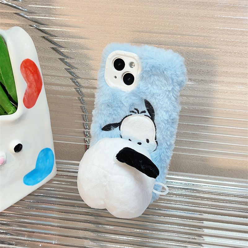 3D Plush Phone Case for Iphone 14 Cartoon Warm Plushies Smartphone Covers Cute Girls Children Gifts