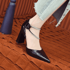Banquet Women's Shoes 2023 Spring Summer New Chunky Heels