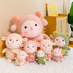 Backpack Little White Sheep Doll Cute Animals Plush Toys Home Decor