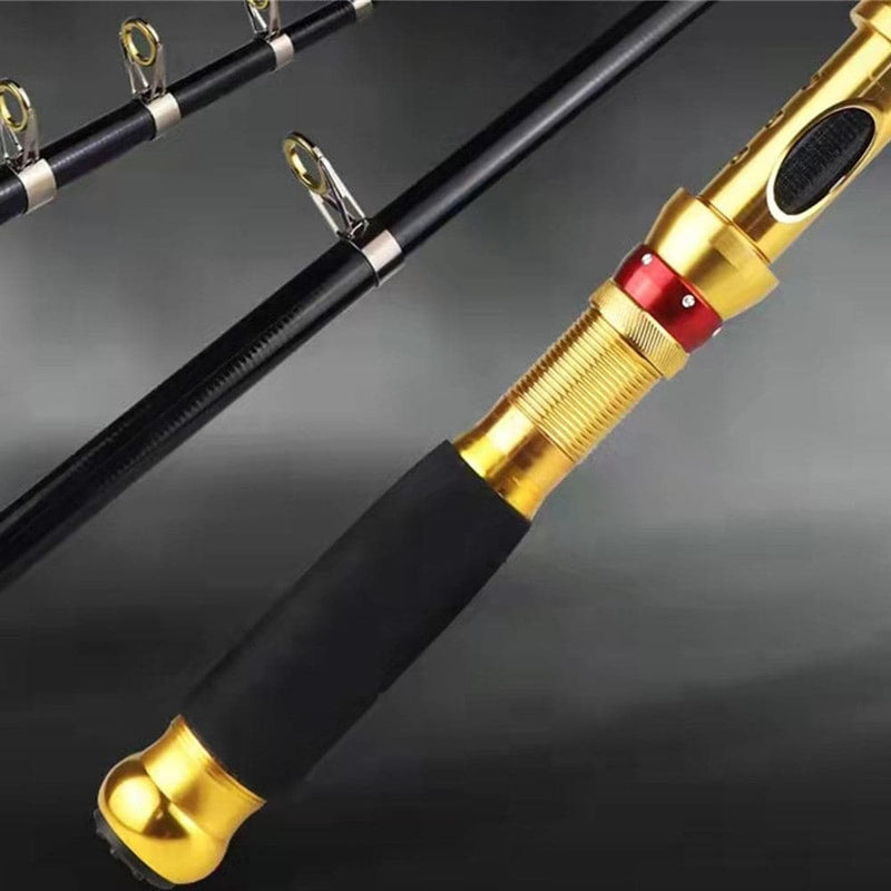 New Mini All-metal High-carbon Reverse Wire Metal Wheel Telescopic Small Sea Pole Throwing Pole