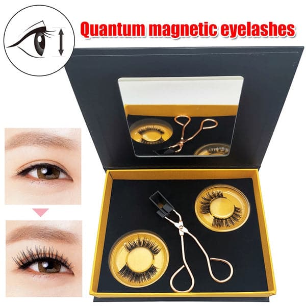 Quantum Magnetic Eyelash Curler Set Female Soft Magnetic False Eyelashes Double Magnet False Eyelashes Glue Free False Eyelashes