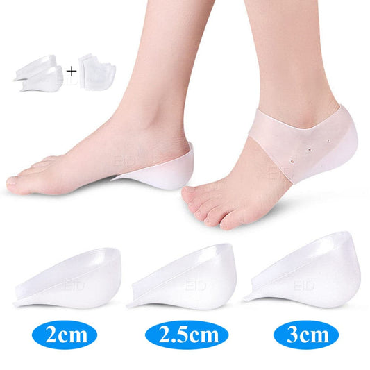 Invisible Height Increase Silicone Socks Gel Heel Pads Orthopedic Arch Support Heel Cushion Soles Insole Foot Massage Unisex