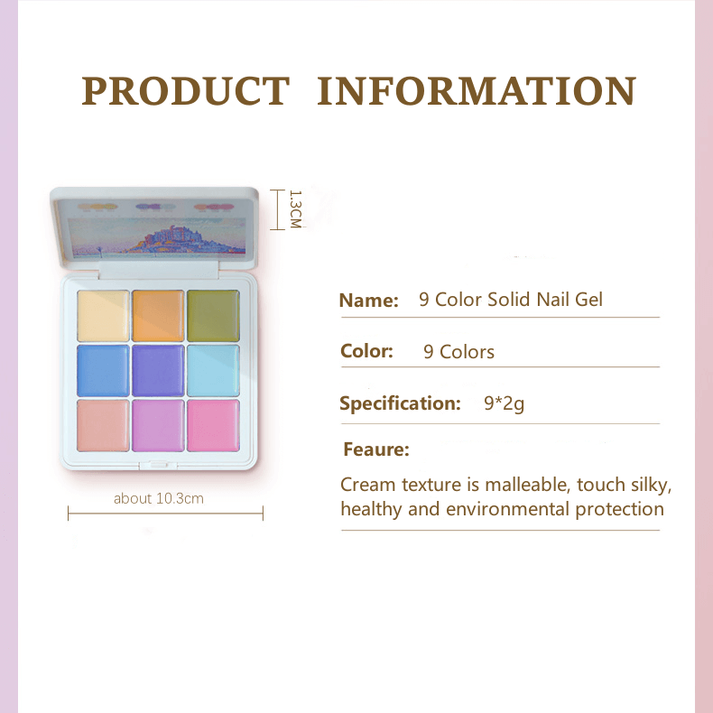 2024 New Nailart Solid Palette Nail Gel