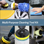 Detailing Brush Set Car Cleaning Brushes Power Scrubber Drill Brush For Car Leather Air Vents Rim Cleaning Dirt Dust Clean Tools
