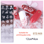 DIY Nail Printing Sticker Template Small Printing Plate