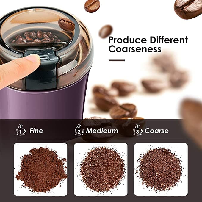 li Household Small Coffee Grinder Electric Grain Grinder Spice Nut And Vanilla Stainless Steel Powderer