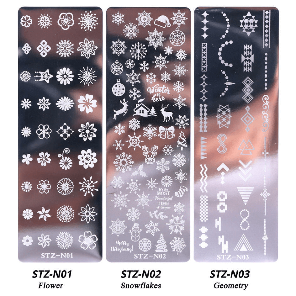 DIY Nail Printing Sticker Template Small Printing Plate