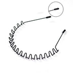 Black Metal Wavy Headband Sport Hoops Bangs Holder