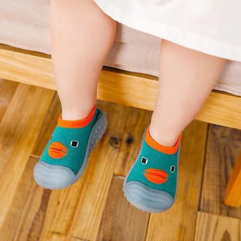 Cartoon Baby Toddler Shoes Boy Girls Wear Resistant Non-slip Casual Socks Shoes