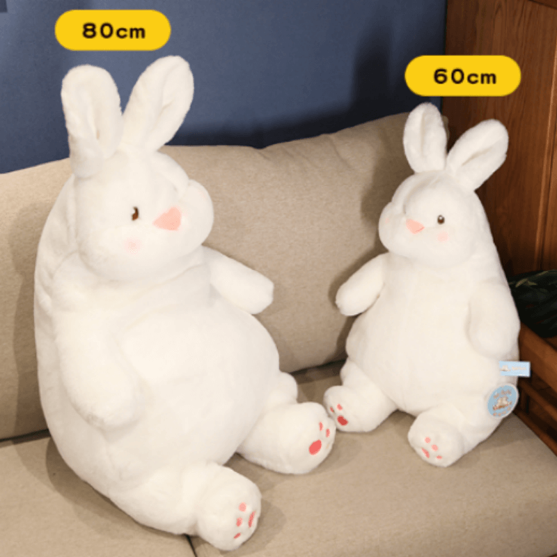 Cute Lazy White Rabbit Hug Pillow Bunny Plush Toy Sleeping Doll Gift