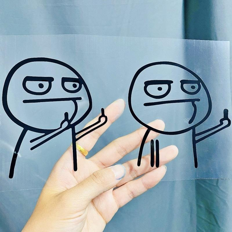 DF Funny Reflective Vinyl Car Sticker Bike Bicycle Decal Styling Decor Exterior Accessories