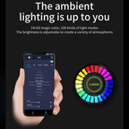 24 LED Light RGB Sound Control Voice Rhythm Ambient Pickup Lamp For Car Diffuser Vent Clip Air Fresheners Fragrance APP Control