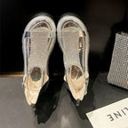 Rhinestone Platform Sandals Women's Summer 2023 Fashion Casual Sponge Cake Beach Sandals