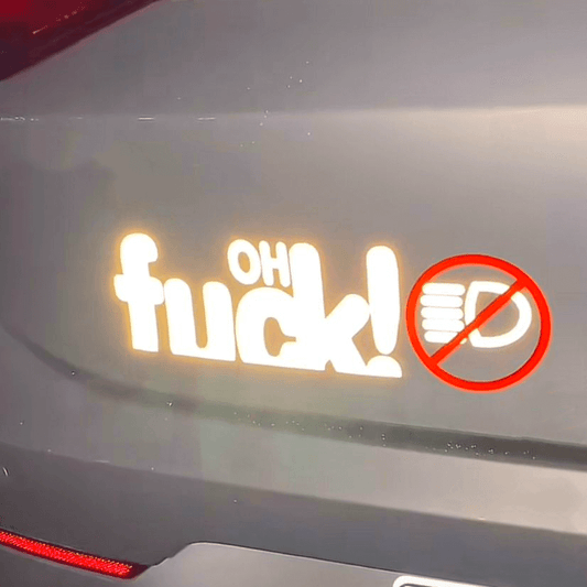 Reflective Turn Off Your High Beam Car Rear Glass Sticker