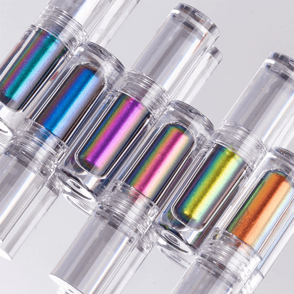 Small Tube Liquid Type Mirror Chrome Powder with Brush Professional Nail Art Decor Manicure Nail Glitter Pigment