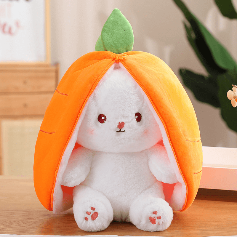 Hide-and-Seek Cute Rabbit Plushie Strawberry Carrot Plush Toy
