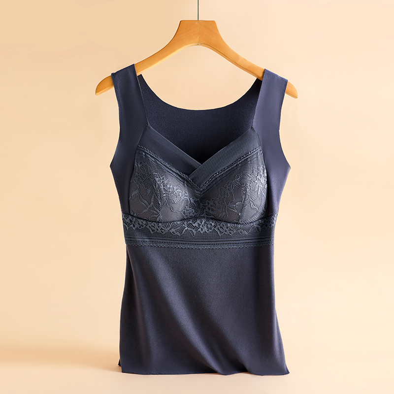 Thermal Lace Underwear Warm Plus Size Vest Top Lingerie Women Winter Inner Wear Thermal Shirt Undershirt Intimate