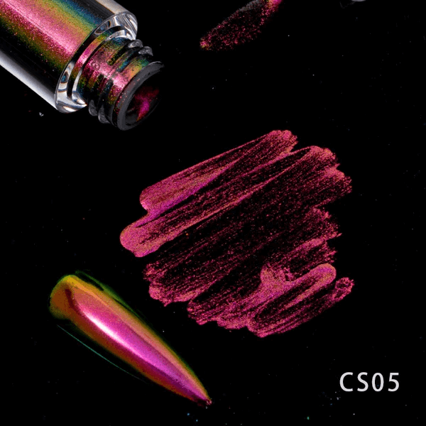 Small Tube Liquid Type Mirror Chrome Powder with Brush Professional Nail Art Decor Manicure Nail Glitter Pigment