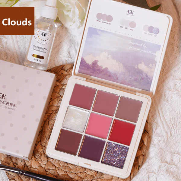 Ek Palette Series Nine Palace Grid Solid Nail Polish Glue Plate