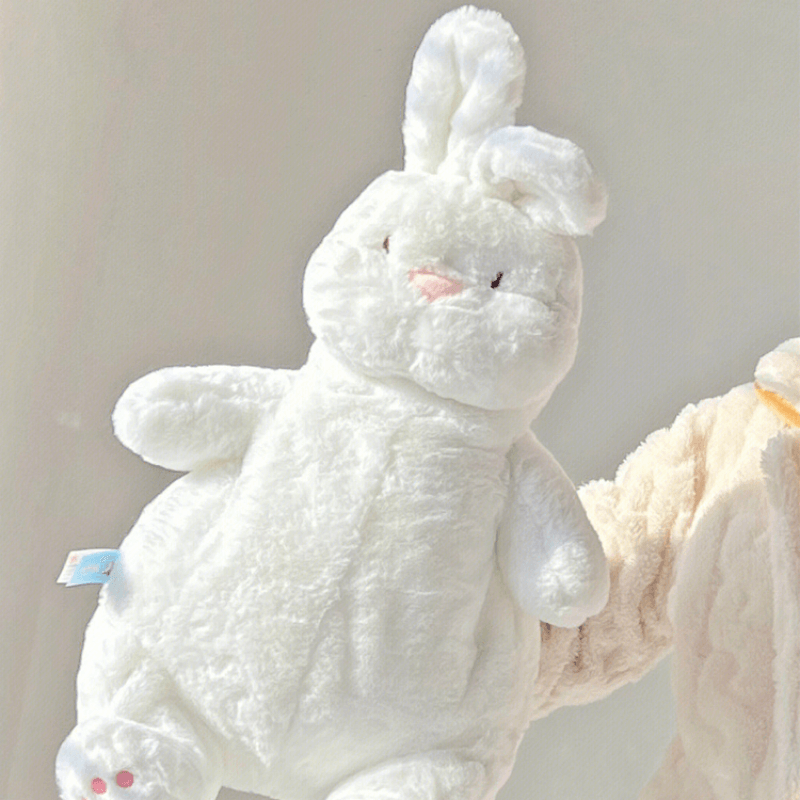 Cute Lazy White Rabbit Hug Pillow Bunny Plush Toy Sleeping Doll Gift