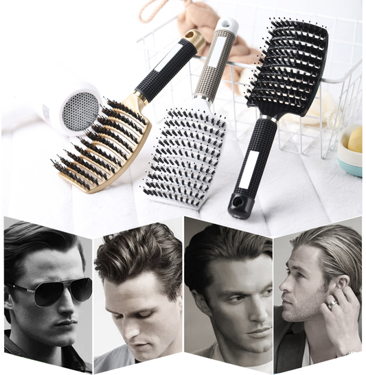Hair Brush Scalp Massage Comb Hairbrush Bristle&Nylon Women Wet Curly Detangle Hair Brush for Salon Hairdressing Styling Tools