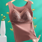 Thermal Lace Underwear Warm Plus Size Vest Top Lingerie Women Winter Inner Wear Thermal Shirt Undershirt Intimate