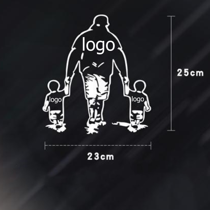 Creative Big Hand Holding Small Hand Customized Car Stickers Modified Fashion Trend Rear Window Stickers