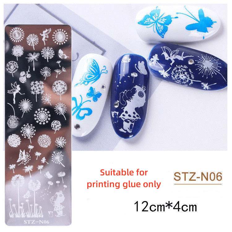 DIY Nail Printing Sticker Template Small Printing Plate