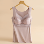 Thermal Lace Underwear Warm Plus Size Vest Top Lingerie Women Winter Inner Wear Thermal Shirt Undershirt Intimate