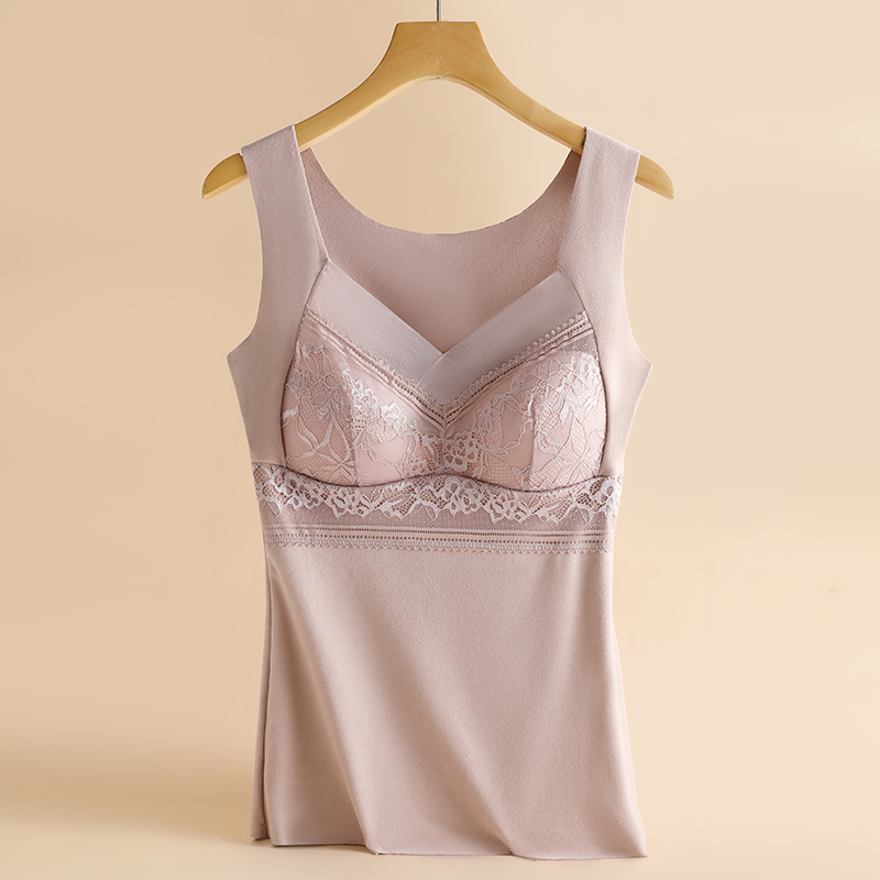Thermal Lace Underwear Warm Plus Size Vest Top Lingerie Women Winter Inner Wear Thermal Shirt Undershirt Intimate