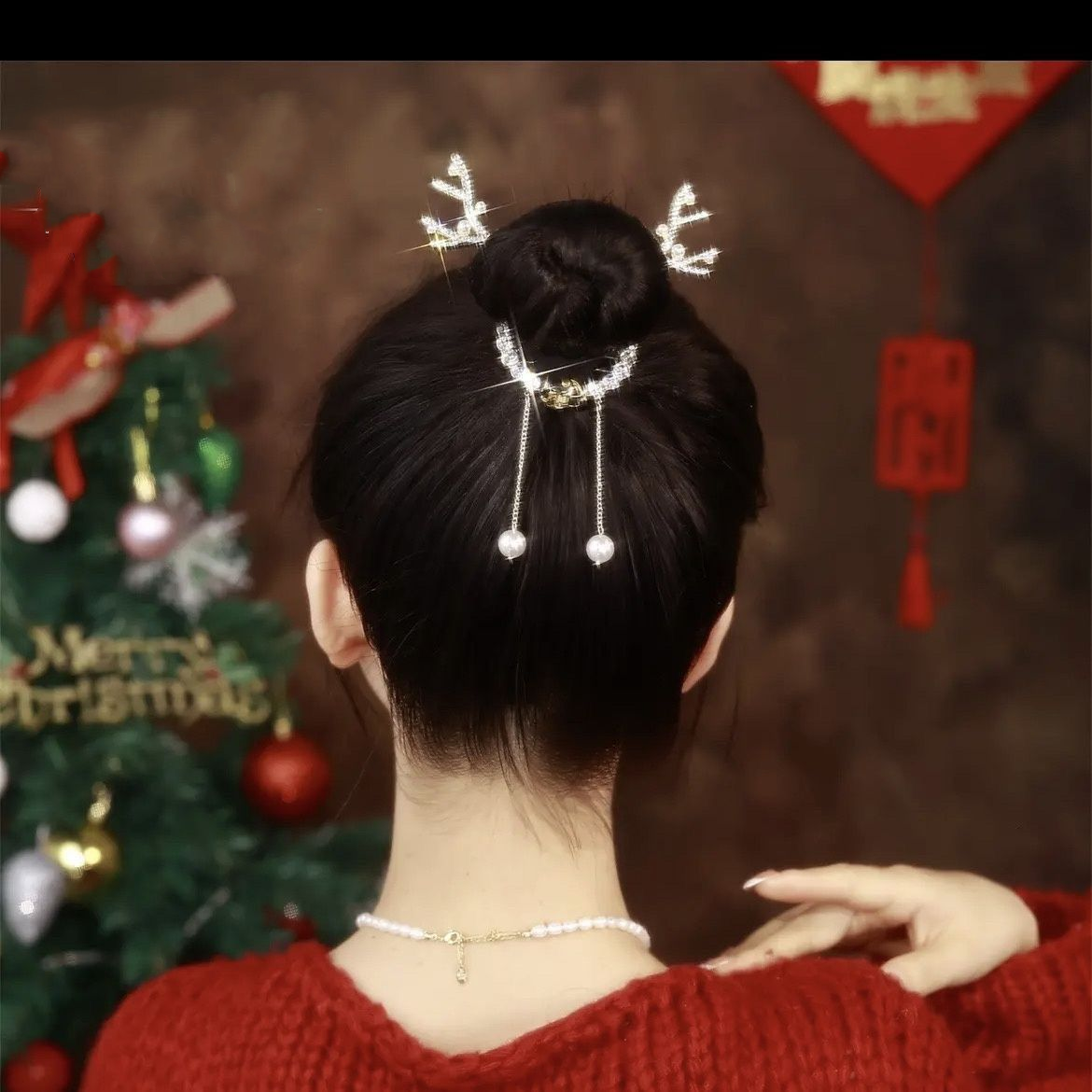 Fashion Alloy Hair Clips for Woman Girls  Metal Hairband Christmas Antlers Hairgrip Barrettes Hair Accessories