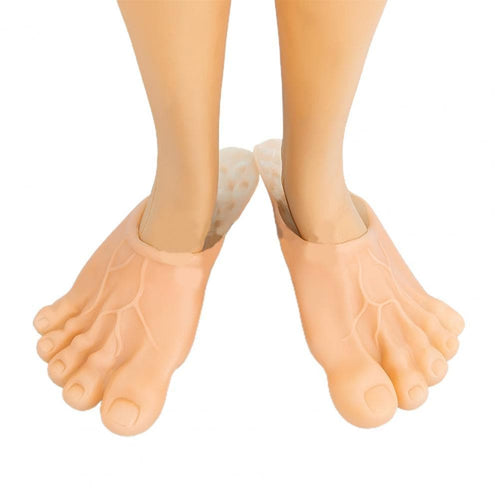 1 Pair Creative Funny Big Foots Tweezers Cartoon Festival Halloween Decor Vinyl Hulk Slippers Shoe Tricks Toy for Carnivals