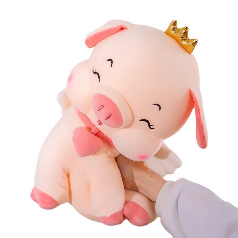 Crown Angel Pig Dolls Cute Piggy Plush Toy Children Gift