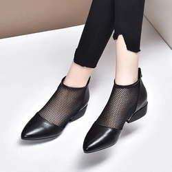 Shoes Women 2023 Hollow Mesh Single Shoe Versatile Breathable Tide Sandals Pointed Flat Large Size Shallow Shoes