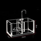 3-in-1 Transparent Acrylic Aquarium Filter Boxes External Hanging Water Purifier for Aquarium Fish Tank Box