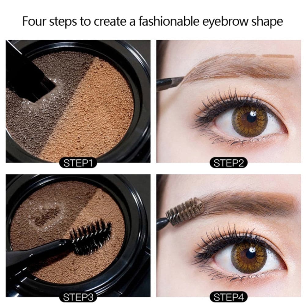 TikTok 2 Color Set Waterproof Eyebrow Powder Eyebrow Cream  Air Cushion Eye Brow Palette Dye Eyebrow