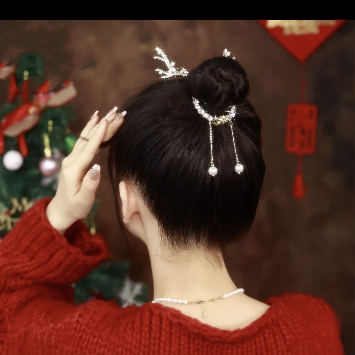 Fashion Alloy Hair Clips for Woman Girls  Metal Hairband Christmas Antlers Hairgrip Barrettes Hair Accessories