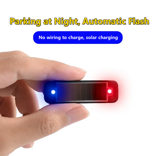 TikTok Car Solar Flashing LED Strobe Light Mini Anti-collision Warning Light Turn Signal Indicator Fit for Motorcycle