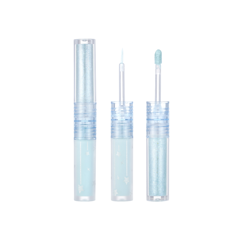 Glitter Liquid Eye Shadow Long Lasting Shimmer Pigmented Cosmetic For Professional Makeup Double-headed Eye Shadow