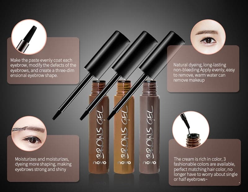 Eyebrow Dye Cream Eye Brow Gel 3 Colors Semi-Persistent Peel-off Tint Brow Eyebrow Cream Lasting