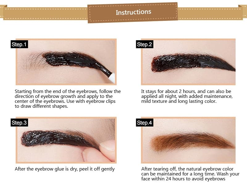 Eyebrow Dye Cream Eye Brow Gel 3 Colors Semi-Persistent Peel-off Tint Brow Eyebrow Cream Lasting