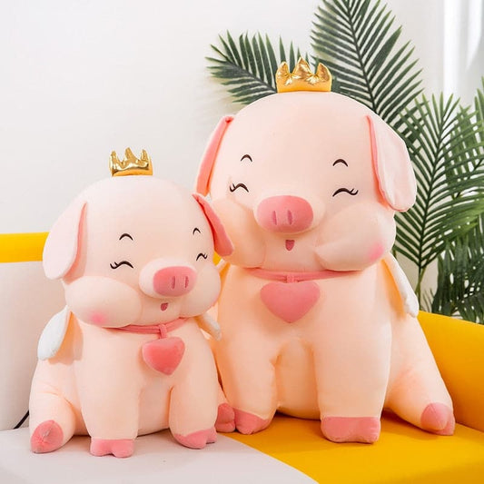 Crown Angel Pig Dolls Cute Piggy Plush Toy Children Gift