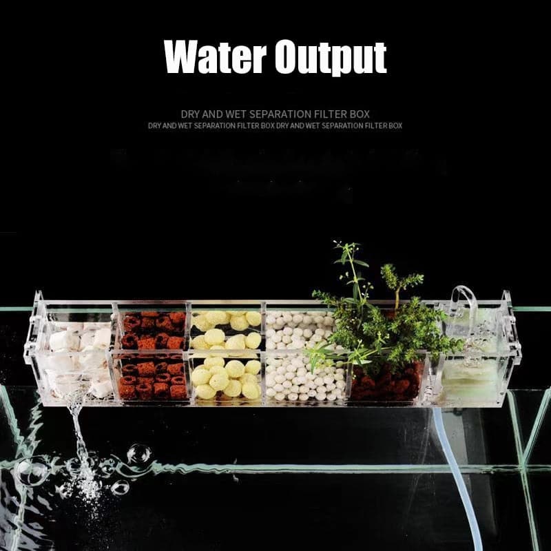 3-in-1 Transparent Acrylic Aquarium Filter Boxes External Hanging Water Purifier for Aquarium Fish Tank Box