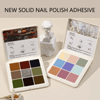 9 Colors Solid Nail Glue Polish 2023 New Cream Glue