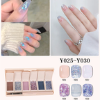 Six-Color Solid Pudding Cream Nail Gel Polish Quick Drying Solid Glue Painting Nail Varnish Solid Uv Gel Diy Nail Kit
